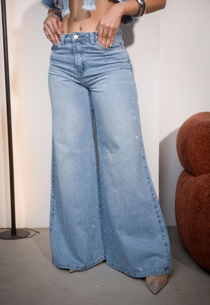 Pantalón jeans  oversize BRILLOS